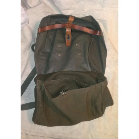 Sacoche Suisse cuir coton vintage