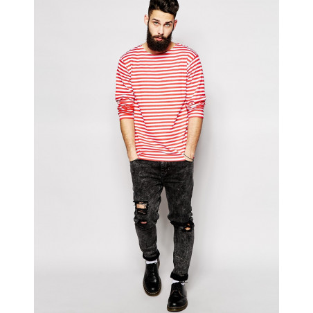 T Shirt Marinière Armée Russe. Rouge ML