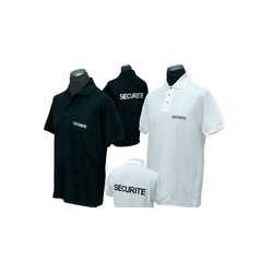Polos SECURITE Blanc Manches Courtes