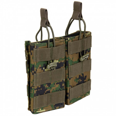 Pochette 2 chargeurs, ouverte, système Molle  F