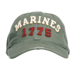 Casquette de baseball, délavée : marines 1775