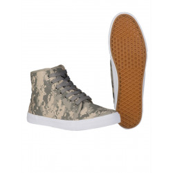 Basket type sneaker toile camouflage digital acu