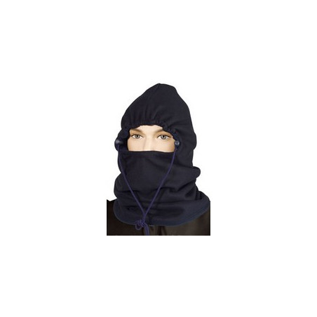 Cagoule Canadienne Polaire Réversible Bleu/Noir