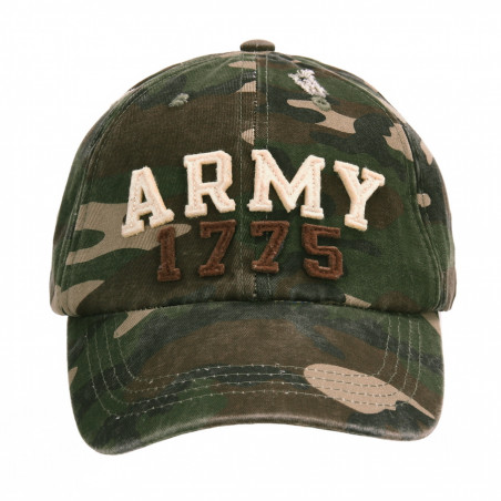 Casquette de baseball délavée : army 1775