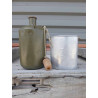 Gourde vintage ovale en aluminium armee suisse