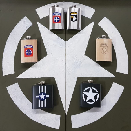 Flasque en métal 6 oz USAF Invasion Stripes acier stainless