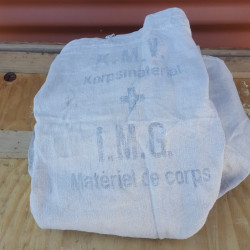 Lot de 3 carrés de tissu en matière vintage vieux linge