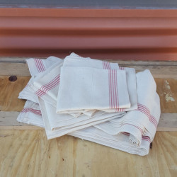 Lot de 5 torchons tissu gaufré déstockés de l\'armée Suisse