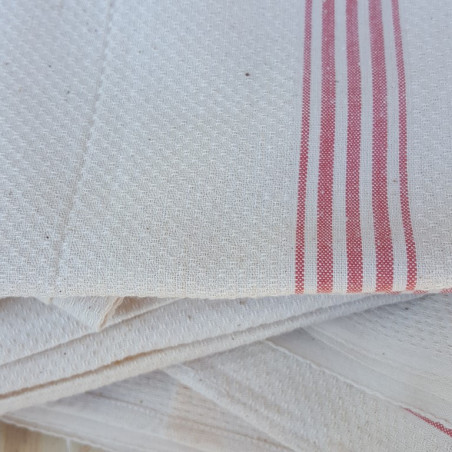 Lot de 5 torchons tissu gaufré déstockés de l'armée Suisse