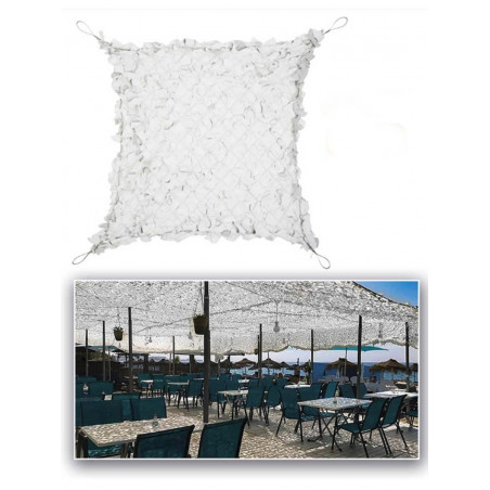 Voile ombrage filet blanc broadleaf 4X5m