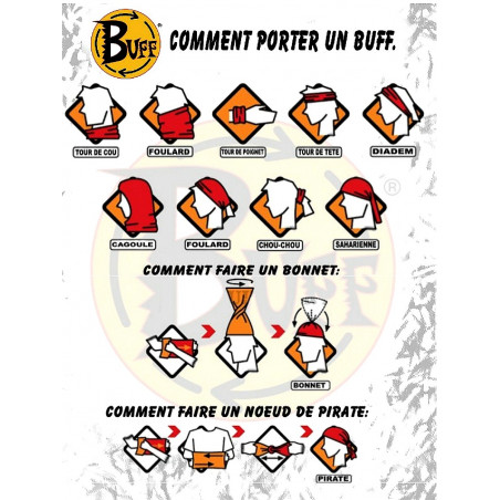 Protection tour de cou Buff Coolmax Sable