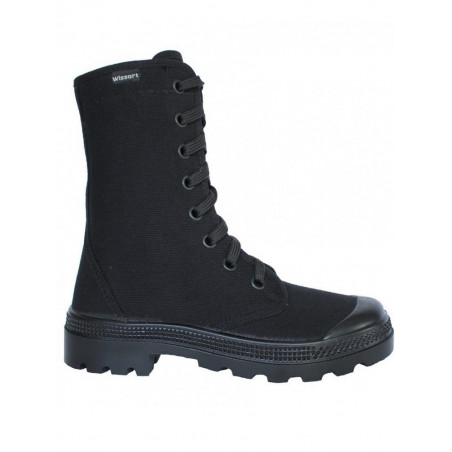Chaussure brousse Wissart montante en toile - NOIR