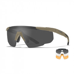 Lunettes de protection balistiques Saber Adv. tan écrans fumé/incolore/orange Wiley x