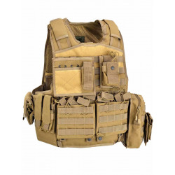 Gilet combat Defcon 5 Body armor carrier set - Coyote
