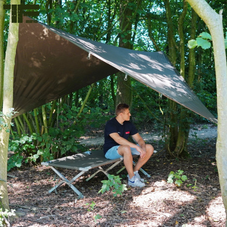 TF-2215 Bâche 3X3 Tarp Bushcraft