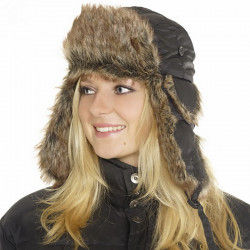 Bonnet polyester avec fourrure