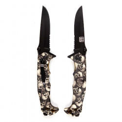 Couteau : skull + clip 016942