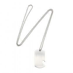 Plaque militaire, décapsuleur