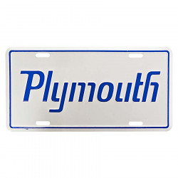 Plaque immatriculation alu : plymouth