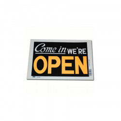 Plaque déco en plastique :  come in we\'re open
