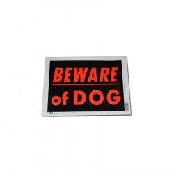 Plaque déco en plastique : beware of dog