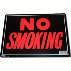 Plaque déco en métal :  no smoking