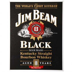 Plaque déco en métal :  Jim Beam black
