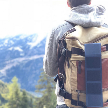 Chargeur solaire portable PHOTON - bleu 4W