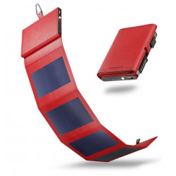 Chargeur solaire portable PHOTON - rouge 4W