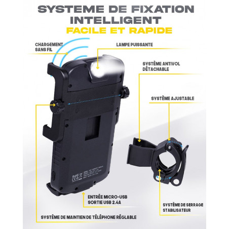 Support Telephone Velo Moto CYCLOTRON 5000 mAH