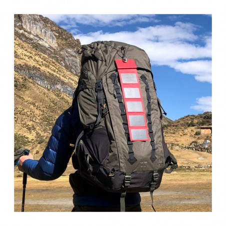 Chargeur solaire portable PHOTON - rouge 4W