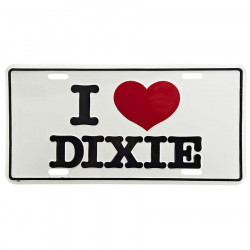 Plaque immatriculation alu : I love dixie