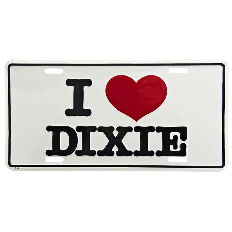 Plaque D'immatriculation BMX I Heart LOVE En Relief - Vintage