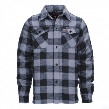 Chemise Rohan Anti-insectes, Manches Longues, Bleu à Carreaux, Taille L (occasion état Correct)