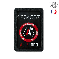 Porte n° d\'identification + logo velcro poitrine SÉCU-ONE noir A10 Equipment