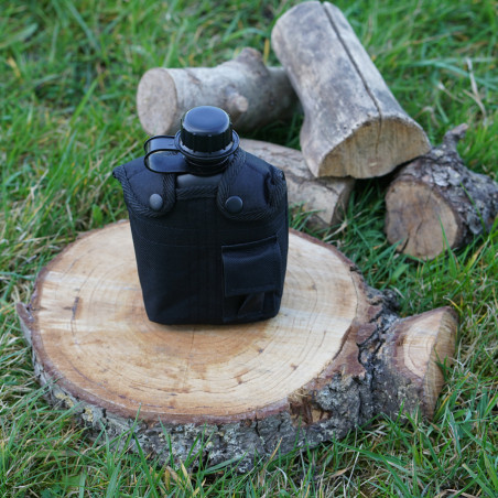 Gourde en plastique avec housse