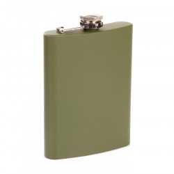 Flasque en métal, 8 oz verte