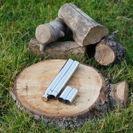 Flasque en acier, forme Cigare