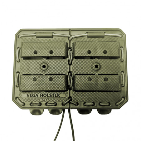 Porte-chargeur double côte à côte Bungy 8BL vert olive pour M4/AR15 Vega