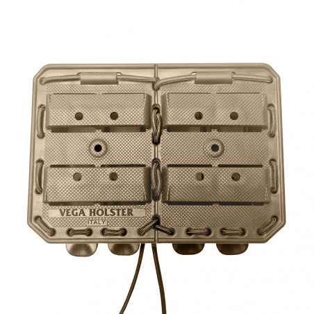 Porte-chargeur double côte à côte Bungy 8BL tan pour M4/AR15 Vega