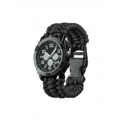 Montre bracelet paracorde noir