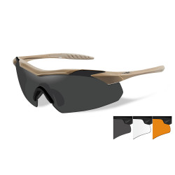 Lunettes de protection balistique Vapor 2.5 tan écrans fumé/incolore/orange Wiley x