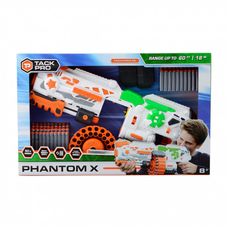 Pistolet :Tack Pro phantom 80 fléchettes :  70 cm R04