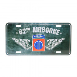 Plaque d\'immatriculationl 82nd Airborne
