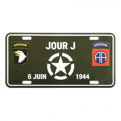 Plaque d\'immatriculation Jour J 6 juin 1944