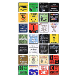 Metalen plaatjes met magneet assorti 20 stuks