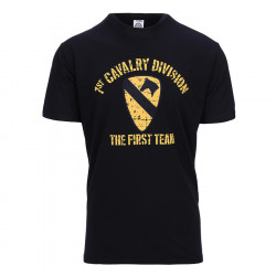 T-shirt militaire 1st Cavalry Division Noir