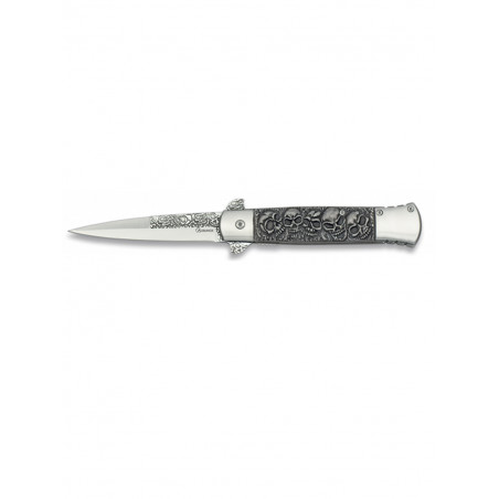 Couteau Biker tête de mort 18283-A Couteau Biker tête de mort 18283-A