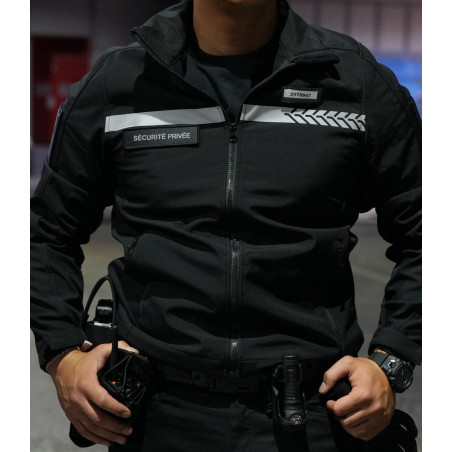 Veste softshell sécurité privée bandes HV SAFETEK - GK PRO