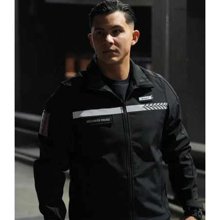 Veste softshell sécurité privée bandes HV SAFETEK - GK PRO